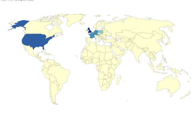 A map of global cumulative CO2 emissions over time